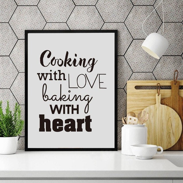 Cooking With Love Kitchen Quote Wall Art Prints Secondary image