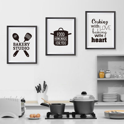 Cooking With Love Kitchen Quote Wall Art Prints
