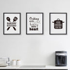 Cooking With Love Kitchen Quote Wall Art Prints