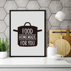 Cooking With Love Kitchen Quote Wall Art Prints