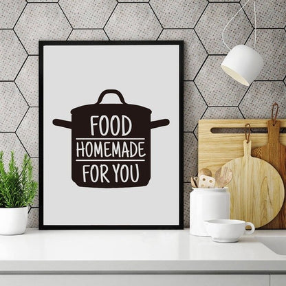 Cooking With Love Kitchen Quote Wall Art Prints
