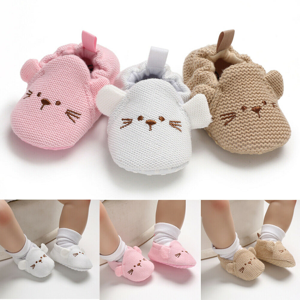 Cute Newborn Baby Girls Boys Soft Sole Crib Shoes