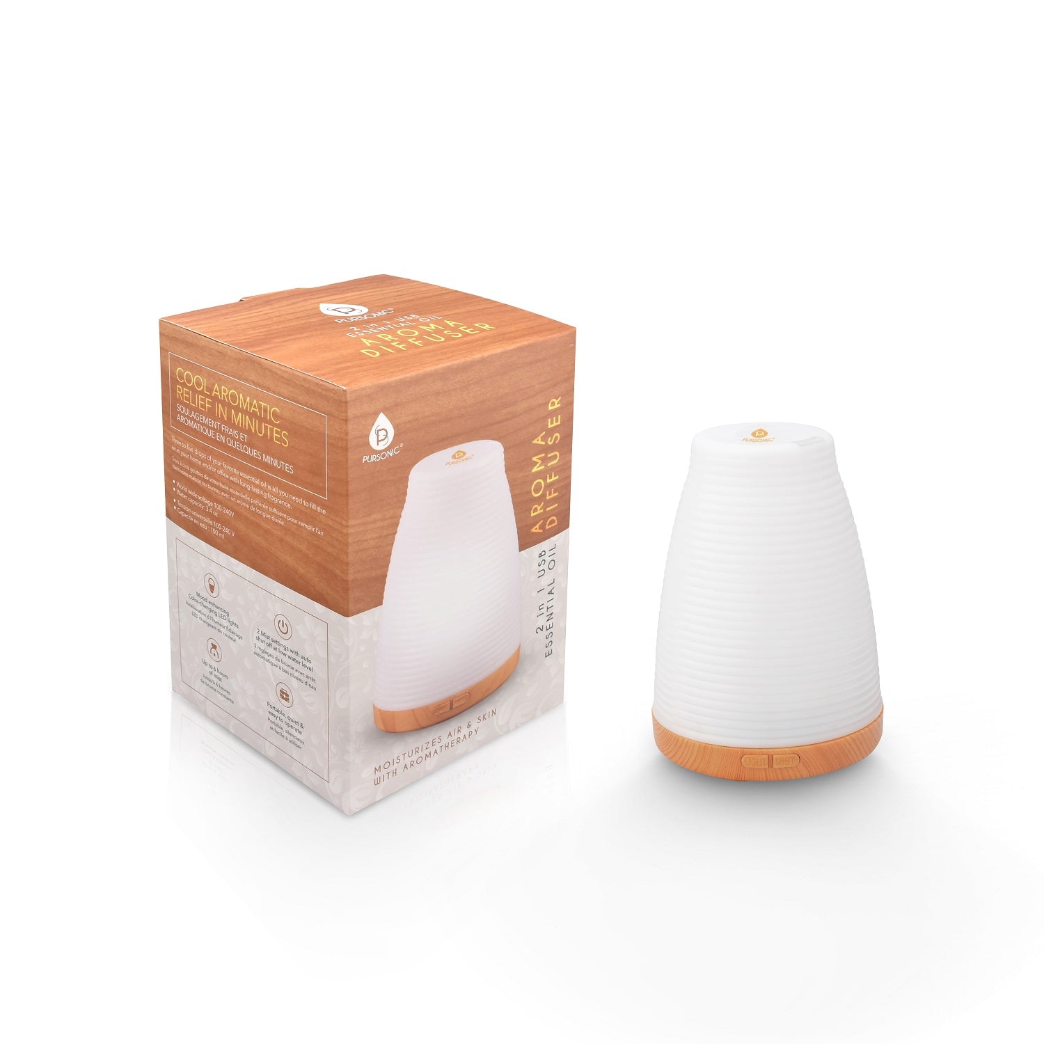 2-in-1 USB Essential oil Aroma Diffuser Main image