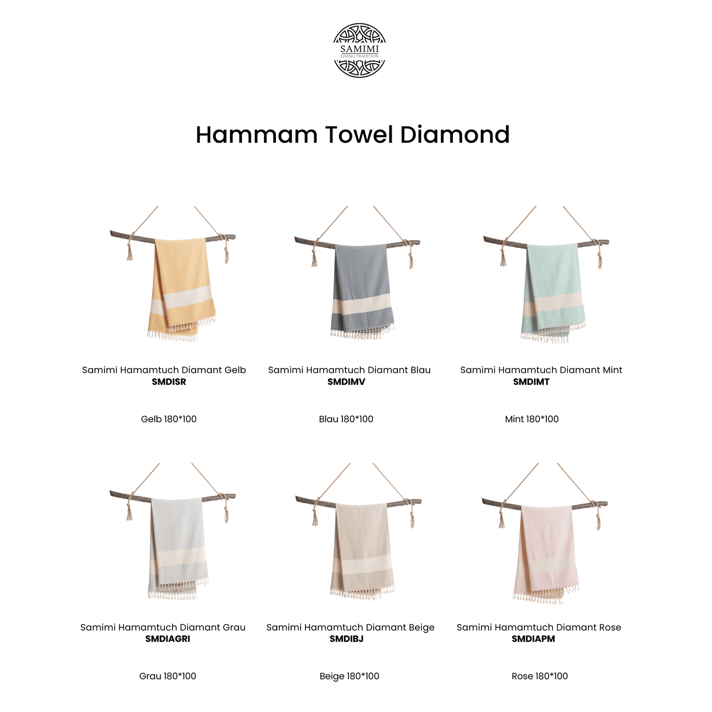 Beach Spa Turkish Hammam Towel Diamant Blue
