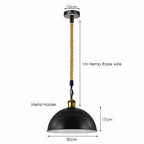 Metal Ceiling Pendant Light Modern Hemp Hanging Retro Lamps~1641