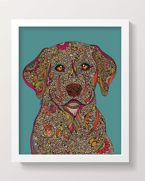 Duke the yellow lab Art Print