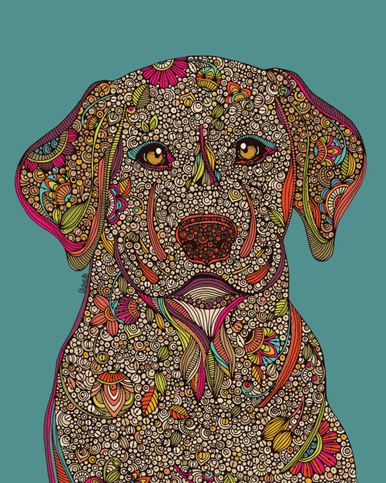 Duke the yellow lab Art Print