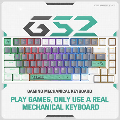 ONIKUMA G52 82 Keys RGB Lighting Wired Mechanical Keyboard, Type:Brown