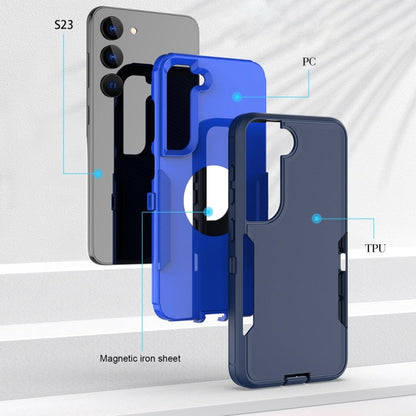 For Samsung Galaxy S23+ 5G 2 in 1 Magnetic PC + TPU Phone Case(Black)