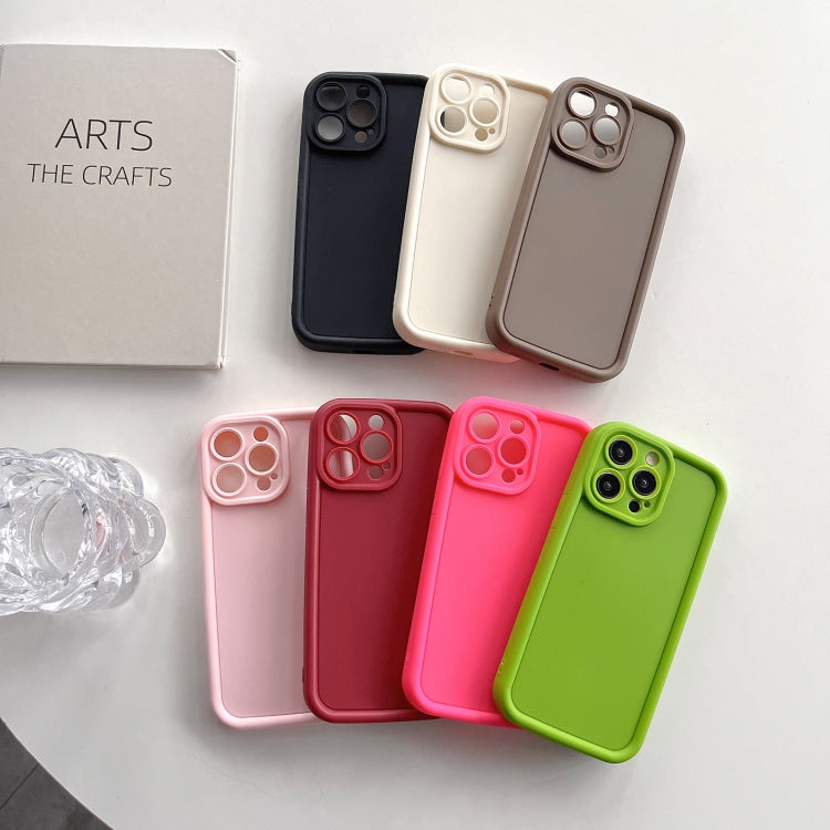 For iPhone 11 Pro Max Fine Hole Shockproof Frame Frosted TPU Phone