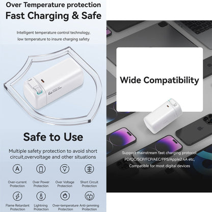 USAMS US-CD217 Star Cube Series PD45W Dual Port 8 Pin QC 18000mAh