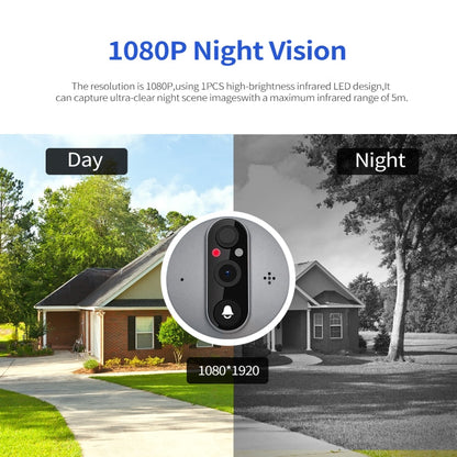 ESCAM C87 1080P 4.3 inch Smart WiFi Digital Door Viewer Supports