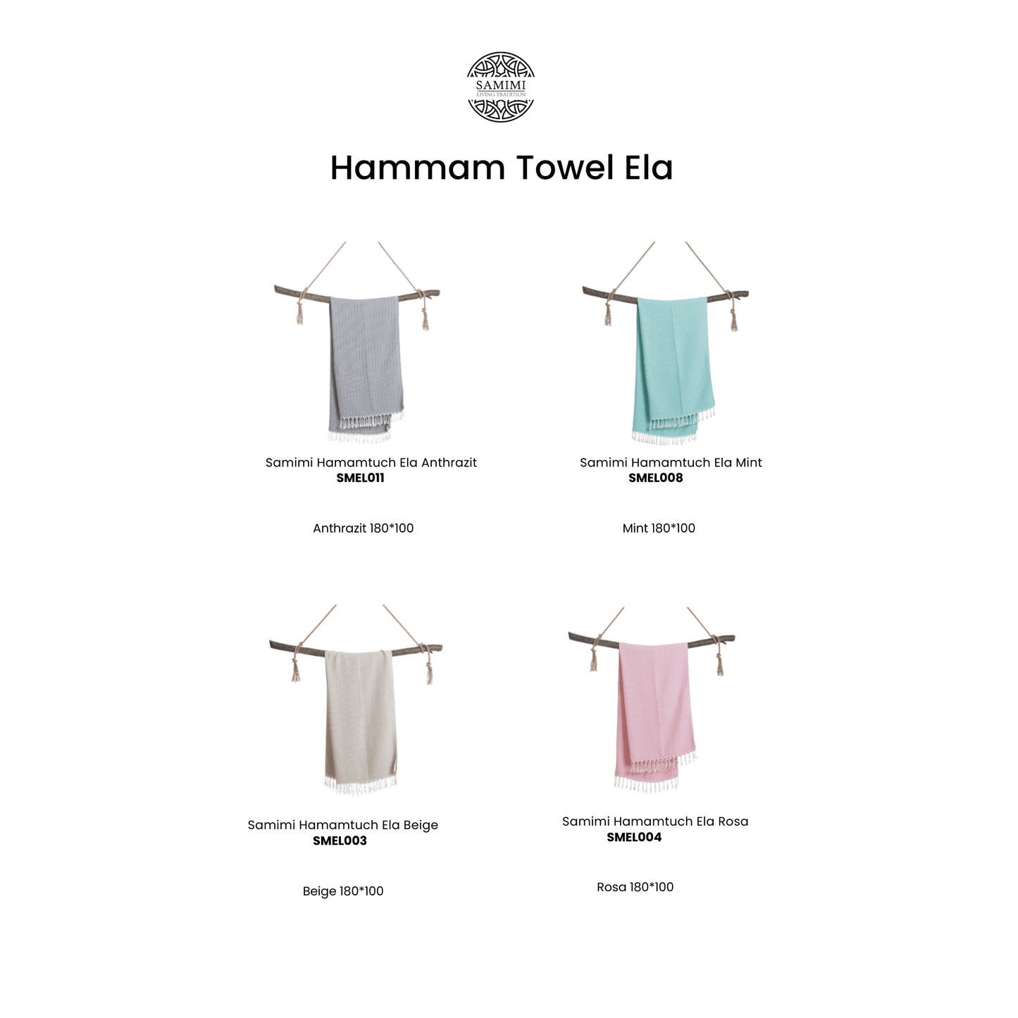 Beach Spa Turkish Hammam Towel Ela Mint