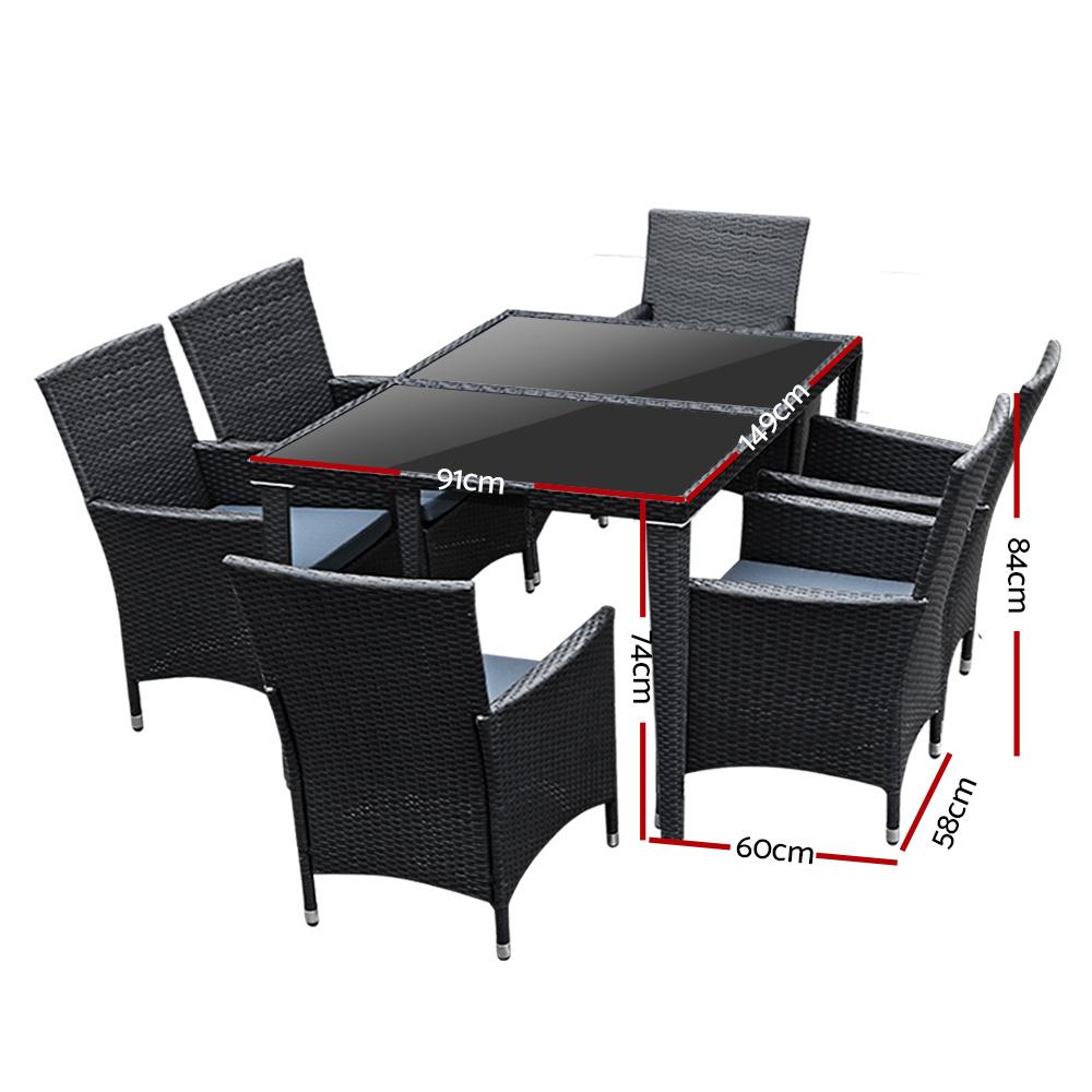 Gardeon Outdoor Furniture 7pcs Dining Set Main image