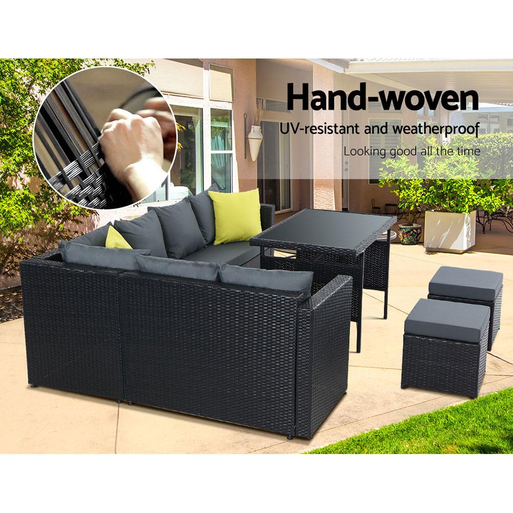 Gardeon Outdoor Furniture Patio Set Dining Sofa Table Chair Lounge