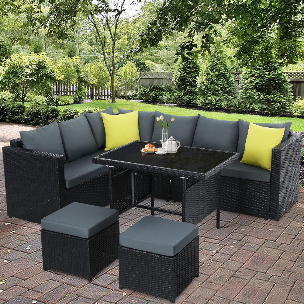 Gardeon Outdoor Furniture Patio Set Dining Sofa Table Chair Lounge