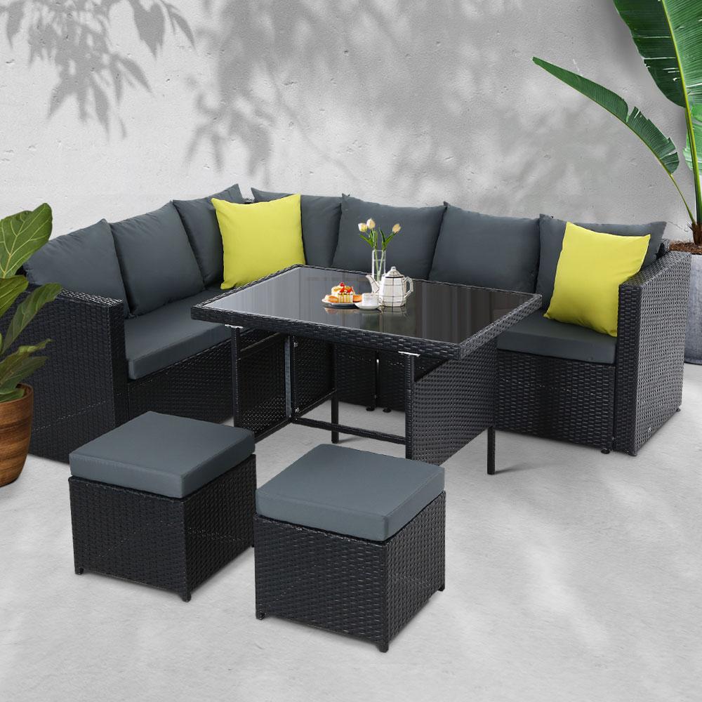 Gardeon Outdoor Furniture Patio Set Dining Sofa Table Chair Lounge