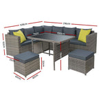 Gardeon Outdoor Furniture Patio Set Dining Sofa Table Chair Lounge