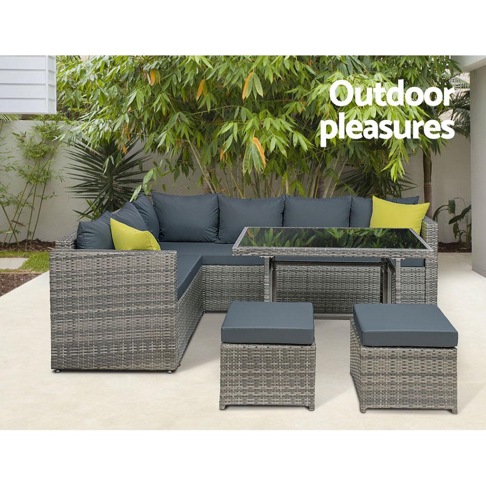 Gardeon Outdoor Furniture Patio Set Dining Sofa Table Chair Lounge Secondary image