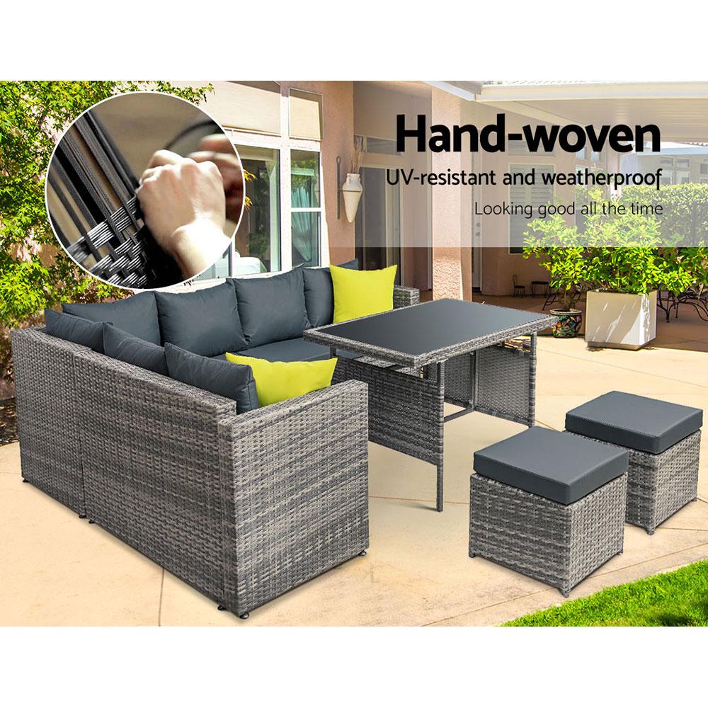 Gardeon Outdoor Furniture Patio Set Dining Sofa Table Chair Lounge