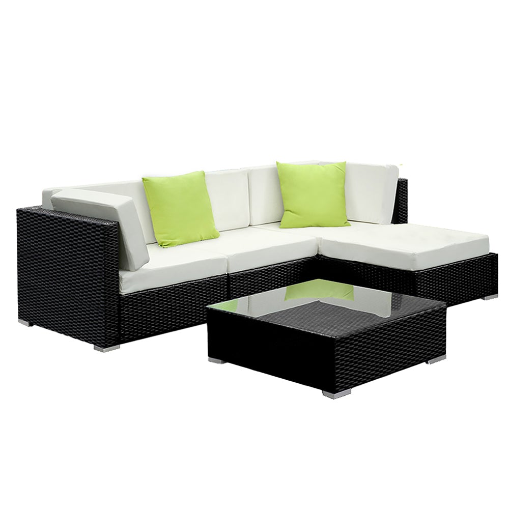 Gardeon 5PC Outdoor Furniture Sofa Set Wicker Garden Patio Pool Lounge Main image