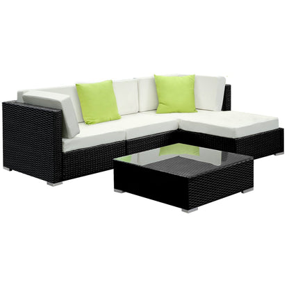 Gardeon 5PC Outdoor Furniture Sofa Set Wicker Garden Patio Pool Lounge