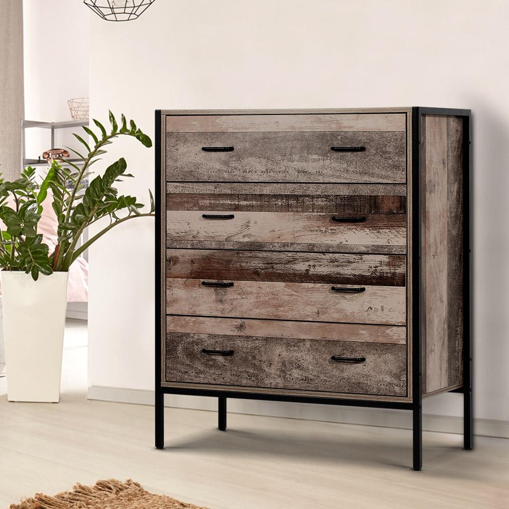 Artiss Chest of Drawers Tallboy Dresser Storage Cabinet Industrial