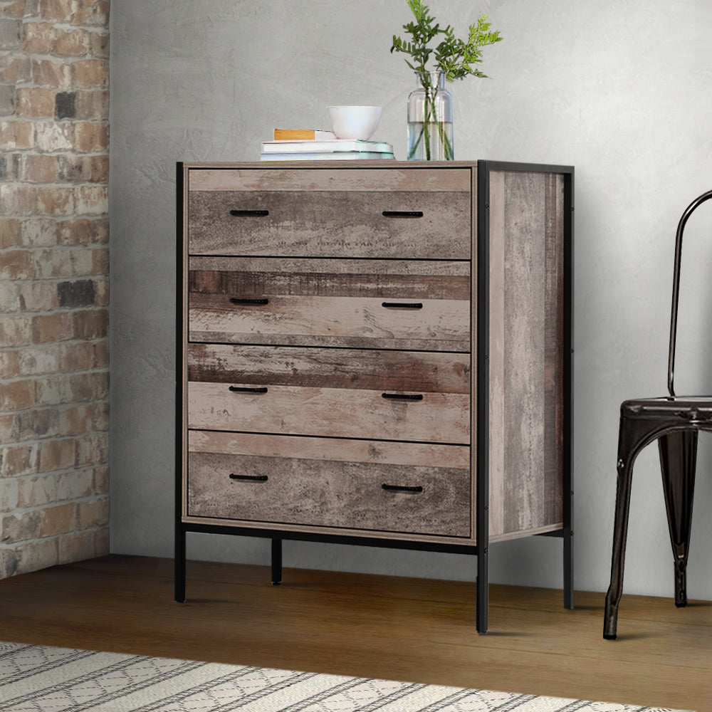 Artiss Chest of Drawers Tallboy Dresser Storage Cabinet Industrial