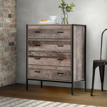 Artiss Chest of Drawers Tallboy Dresser Storage Cabinet Industrial