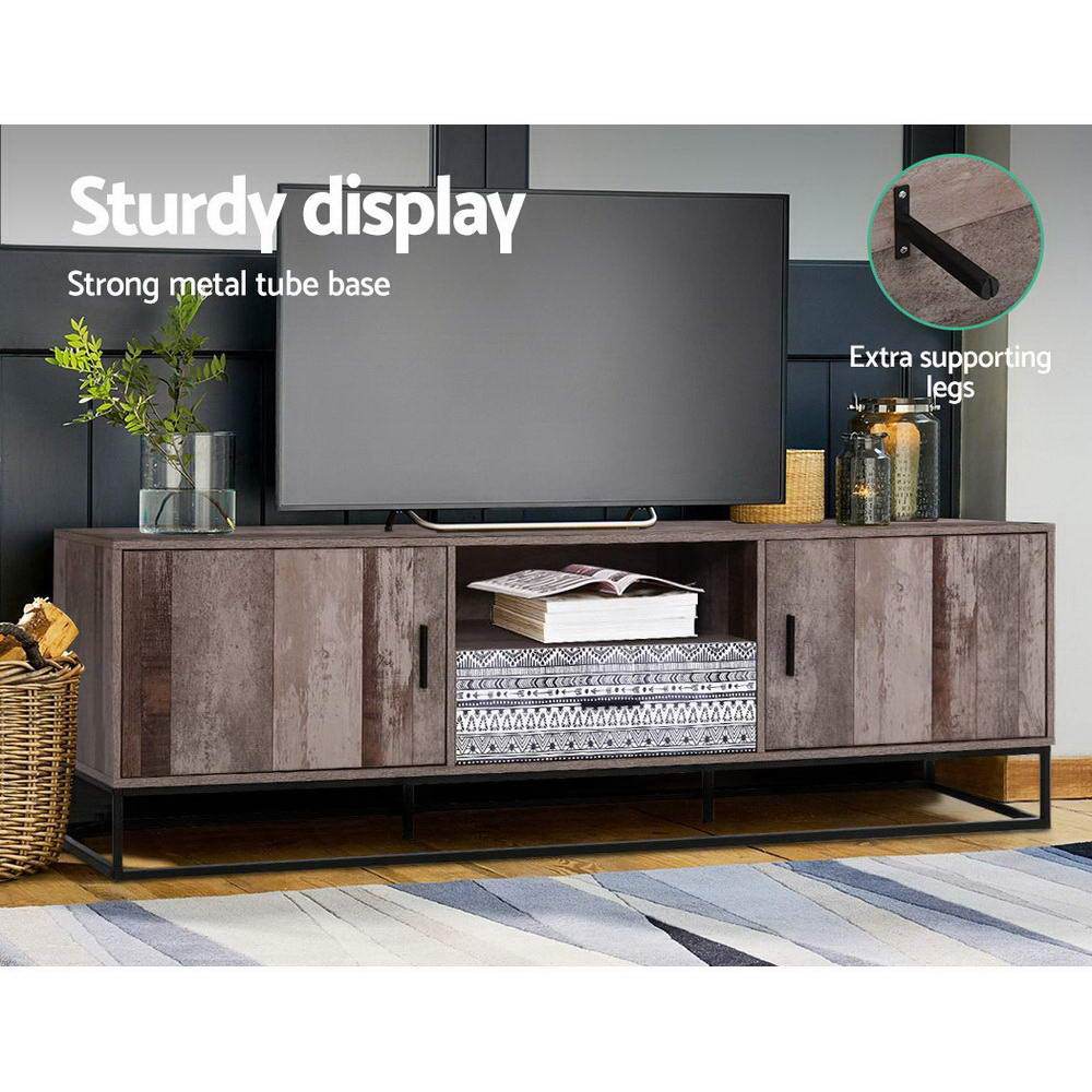 Artiss TV Cabinet Entertainment Unit Stand Storage Wooden Industrial