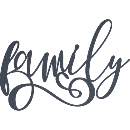 Family Cursive- Metal Wall Art