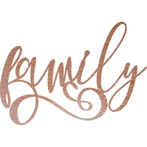Family Cursive- Metal Wall Art