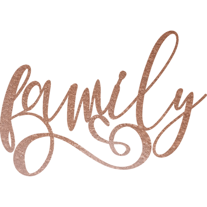 Family Cursive- Metal Wall Art