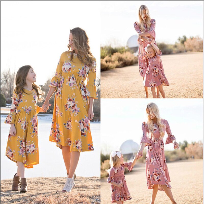 Family Mother and Daughter Matching Clothes
