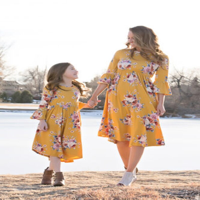Family Mother and Daughter Matching Clothes