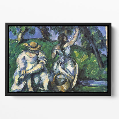 Figures by Cezanne Floating Framed Canvas