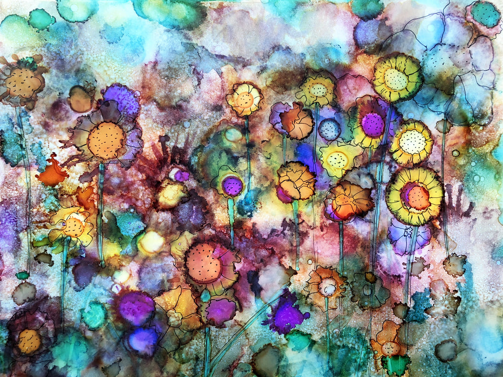 Field of Flowers: Greeting Card