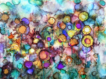 Field of Flowers: Greeting Card