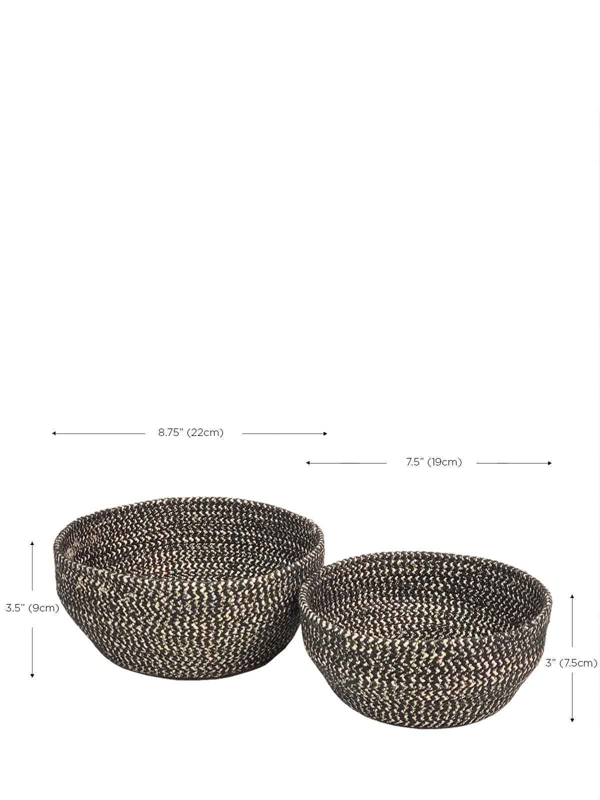 Glitter Bowl - Black (Set of 2)