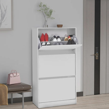 Shoe Rack ANDORRA White 73x26x119cm