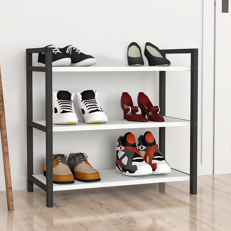 Shoe Rack UTILE 9 pairs Black - White