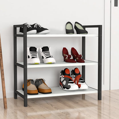 Shoe Rack UTILE 9 pairs Black - White