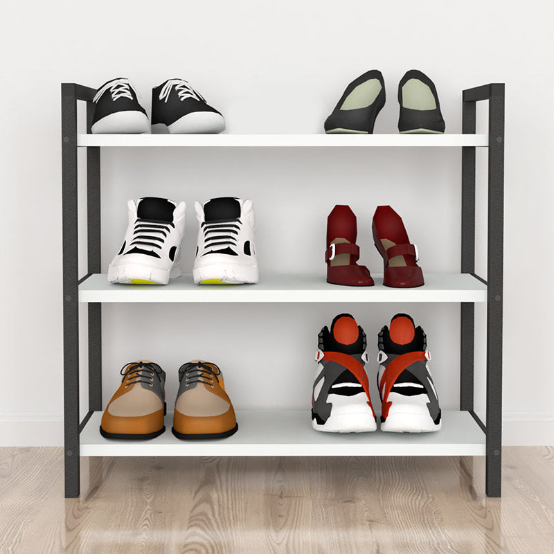 Shoe Rack UTILE 9 pairs Black - White