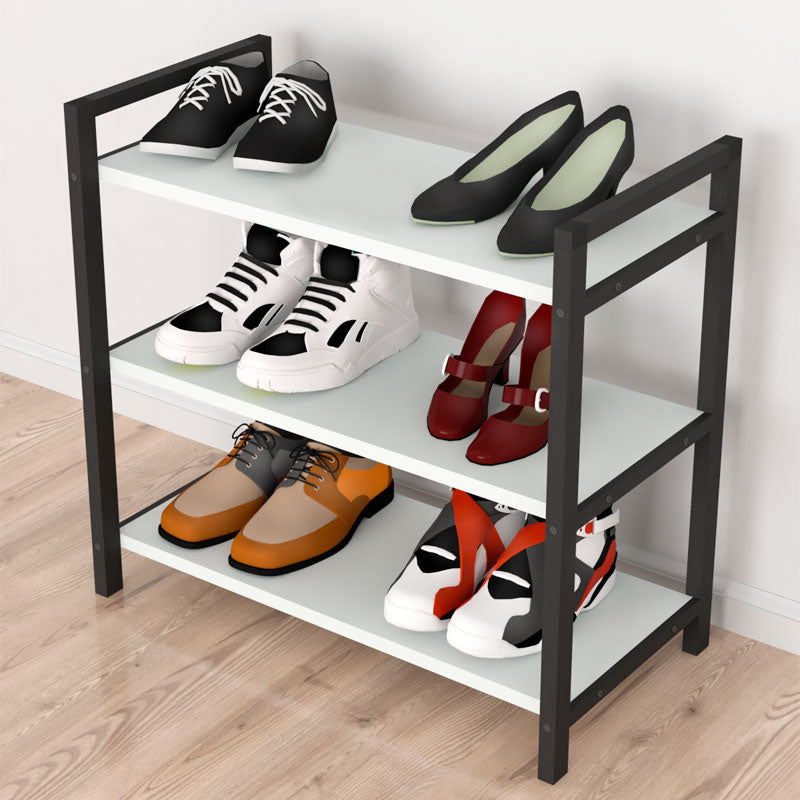 Shoe Rack UTILE 9 pairs Black - White