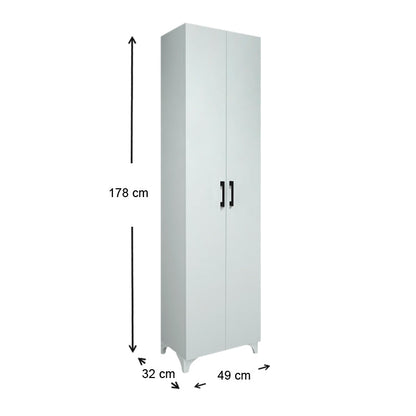 Shoe Rack CARLEN White 49x32x178cm