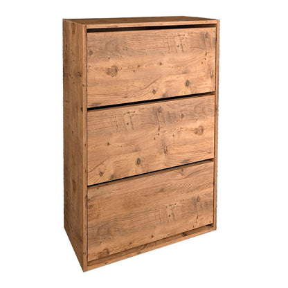 Shoe Rack PARTIA 18 pairs Pine Oak