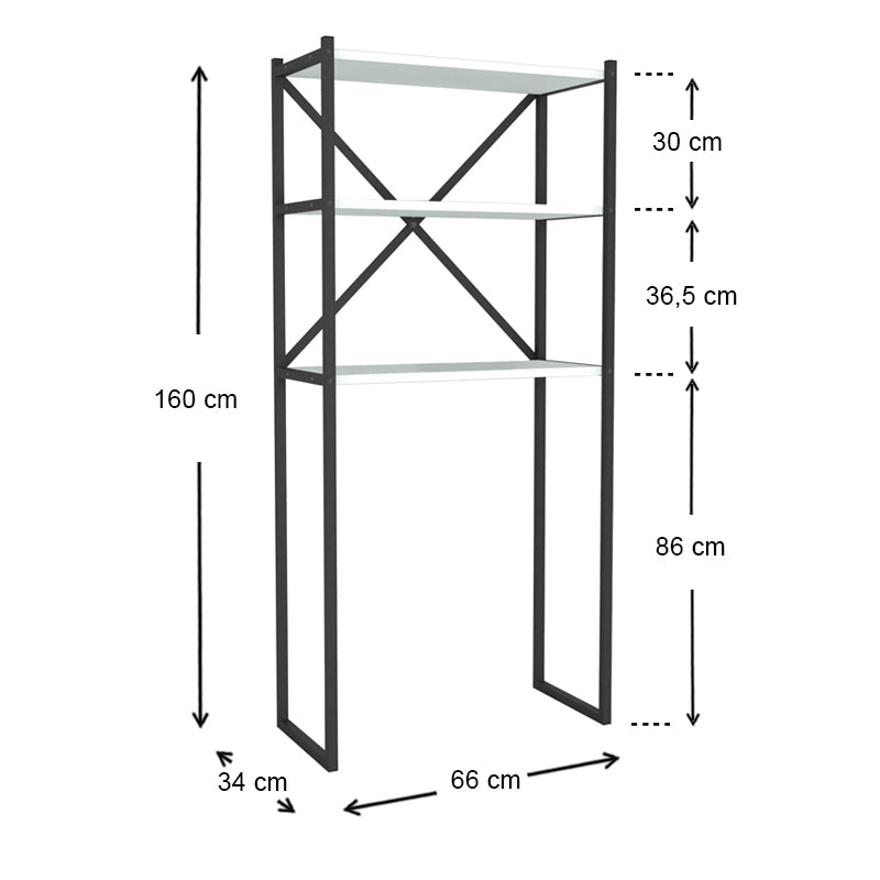 Washing machine Furniture MANTA Black - White