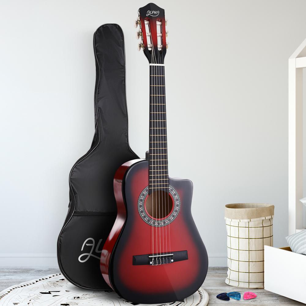 Alpha 34" Inch Guitar Classical Acoustic Cutaway Wooden Ideal Kids