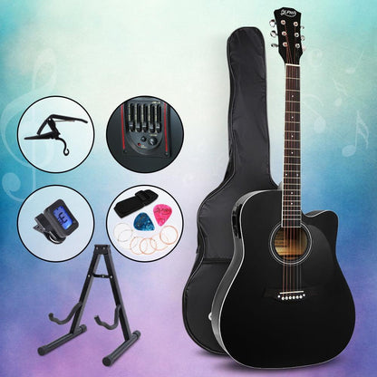 Alpha 41" Inch Electric Acoustic Guitar Wooden Classical Full Size EQ