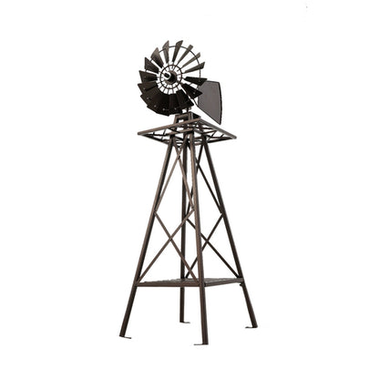 Garden Windmill 160cm Metal Ornaments Outdoor Decor Ornamental Wind